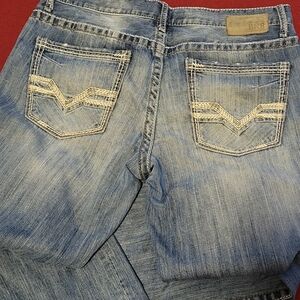 Blue Denim Jeans with Embroidered Pockets